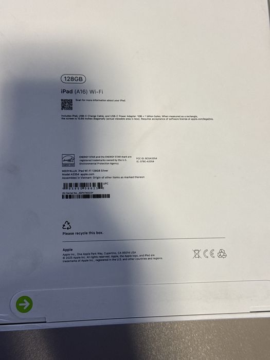 iPad (A16) Wi-Fi, новый запечатанный