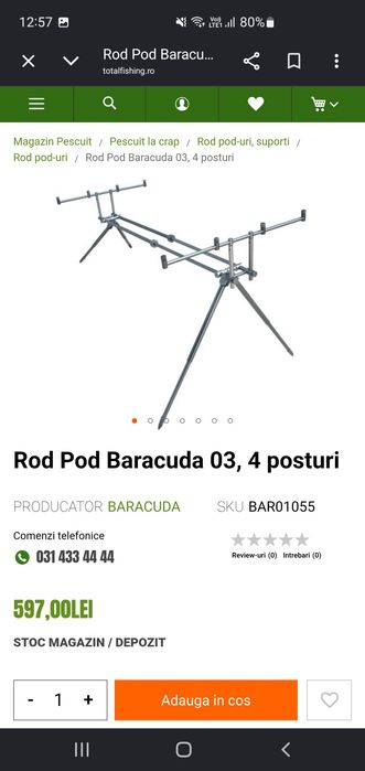 Rotpod  aluminiu 4 posturi Baracuda