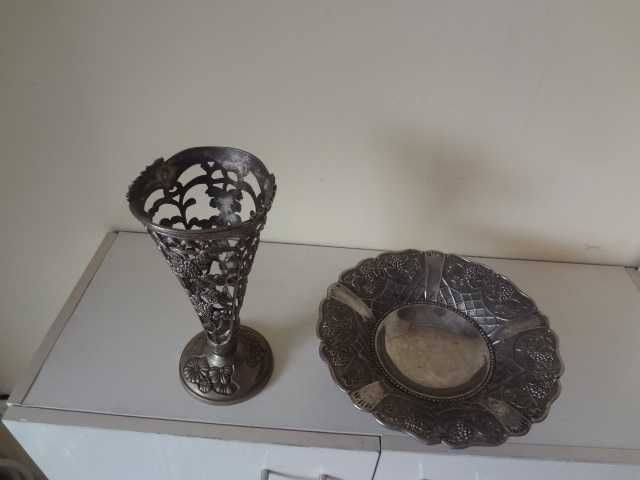 Метална ваза + купа от Германия