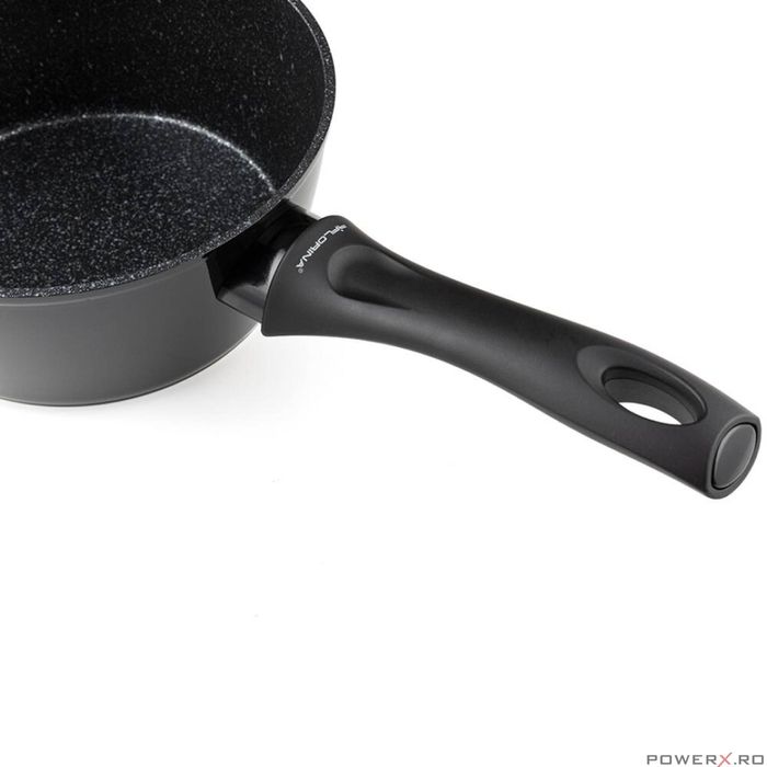 Cratita din aluminiu, cu invelis antiaderent, 16cm, 1.3l, negru,