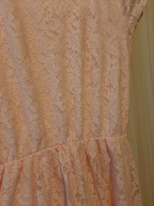 Дантелена рокля за момиче светлорозова