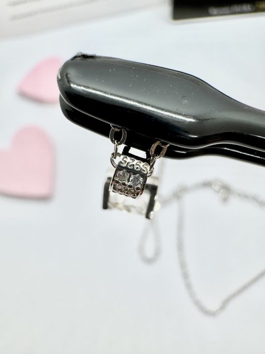 Сребърно колие с мойсанит (диамант) 1 карат