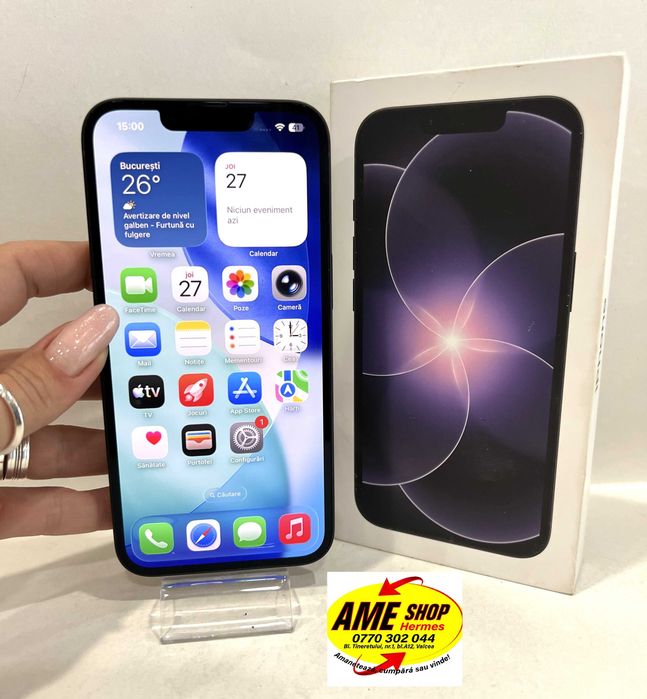 iPhone 17e, Black, 256GB, garantie,  impecabil!