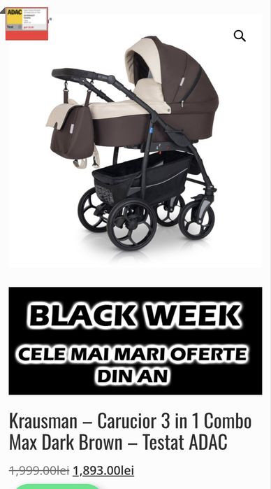 Vand carucior Krausman 3in1