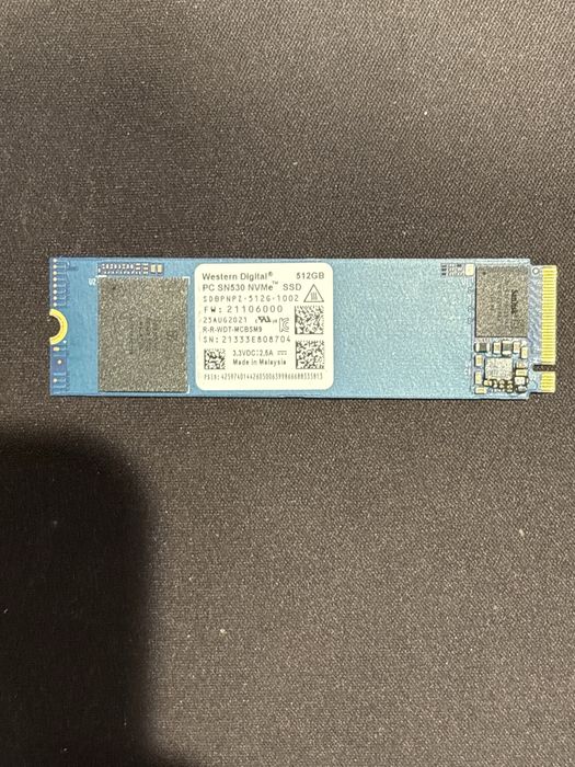 Ssd nvme wd 512gb
