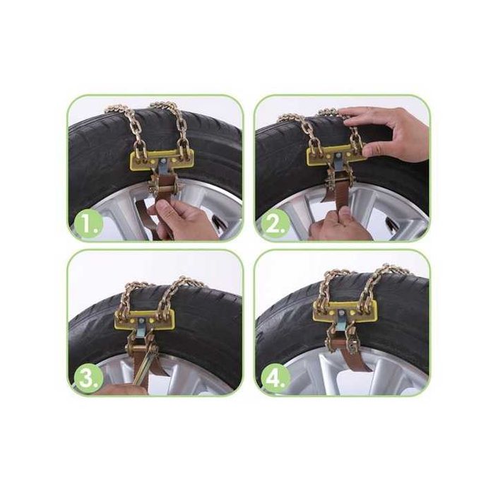 Двойни вериги за сняг за гуми, 185x265 mm, 8 броя в к-т