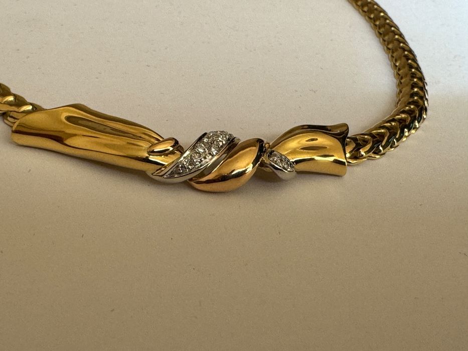 Оригинално 18К Златно Колие Damiani 45г с Диаманти; Топ Оферта!