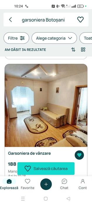 Vând sau închiriez garsonieră etaj 1