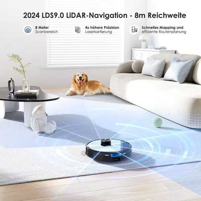 Robot aspirator Lubluelu SL60 mop cu statie de aspirare