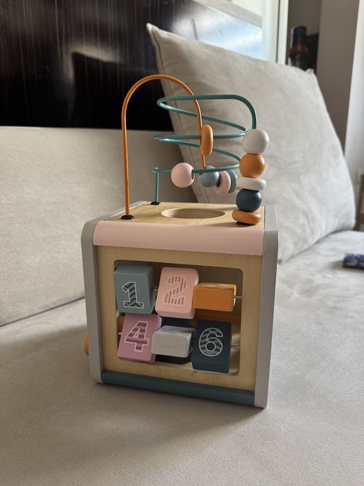 Дървен дидактически куб 5 в 1 Polar B