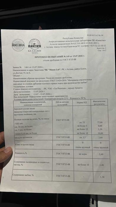 Продам песок гранитный