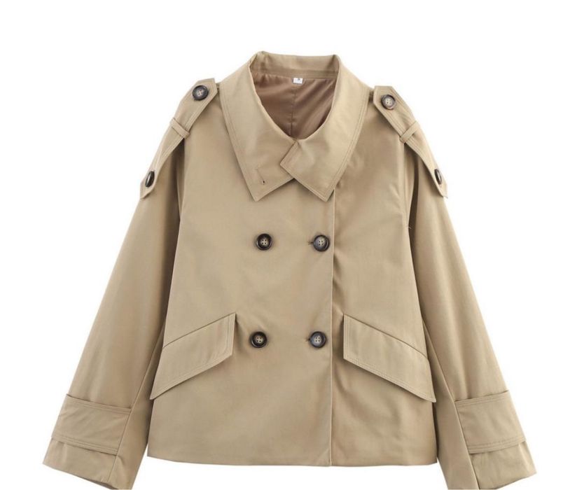 Тренч модный кричневый