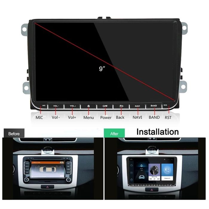 Navigație 9" android  vw golf 5,6, Passat, polo, Scirocco, skoda