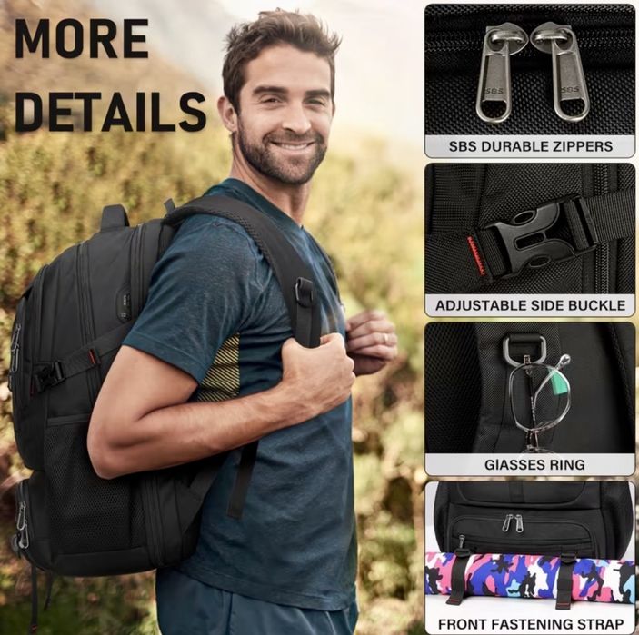 Мъжки удобни професионални раници50L•Универсални,обемни и функционални