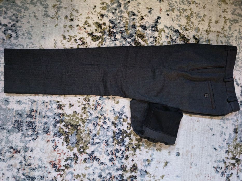 Брюки с начосом плотные прямые в крапинку