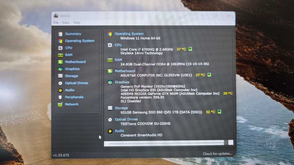 Asus Rog GL552VW