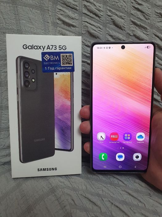 Samsung Galaxy A73 5G 12/128GB Black Igravoy Karobka Holati Ideal 5G