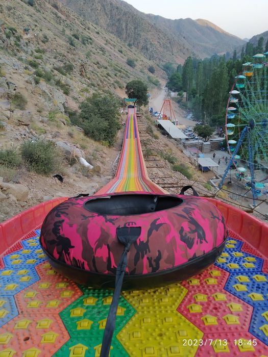 Тюбинг аттракцион. Atraksion sirpanchiq