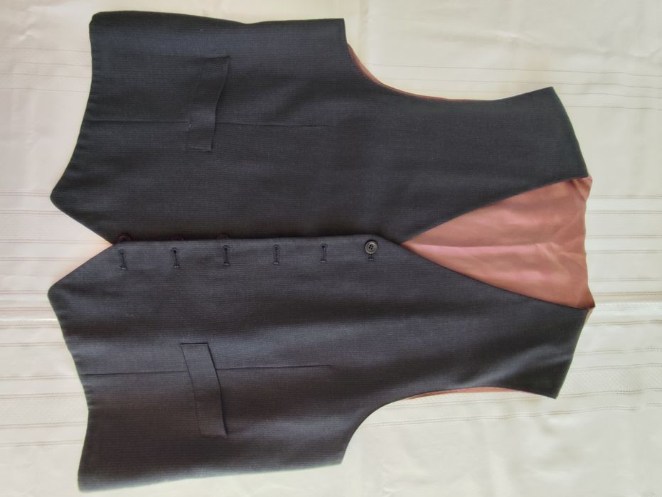Vestă dungi  bărbați cu lână -XL