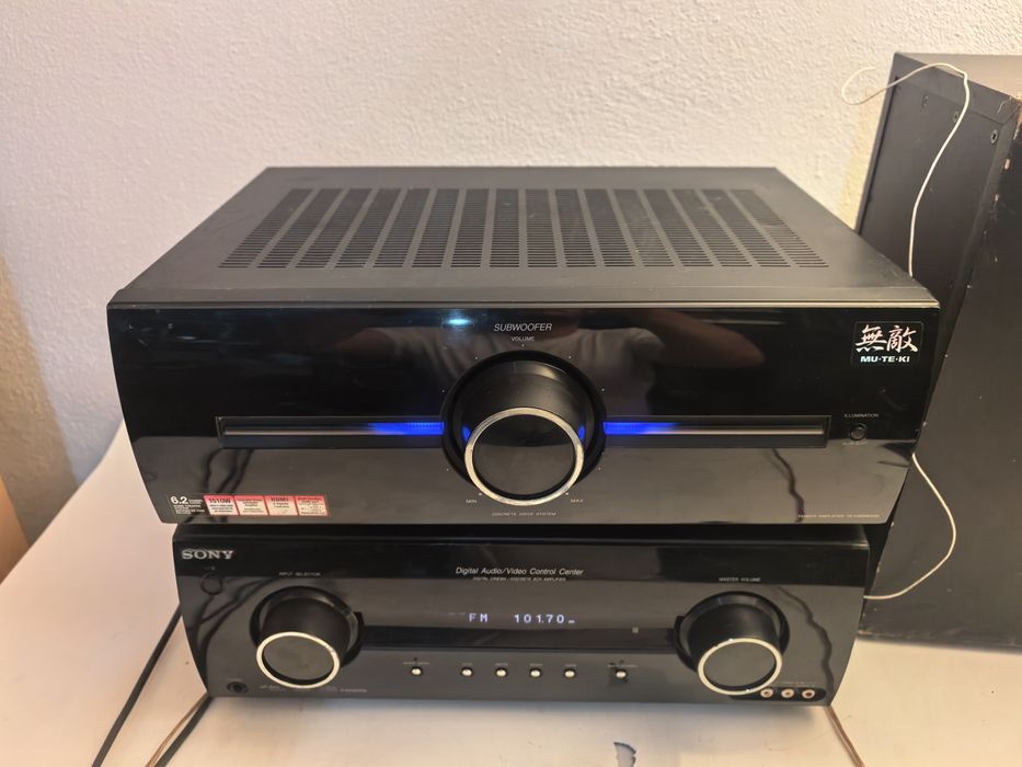 Amplituner Sony STR KM 5500 si amplificator subwoofer Sony TA KMSW 500 1510W