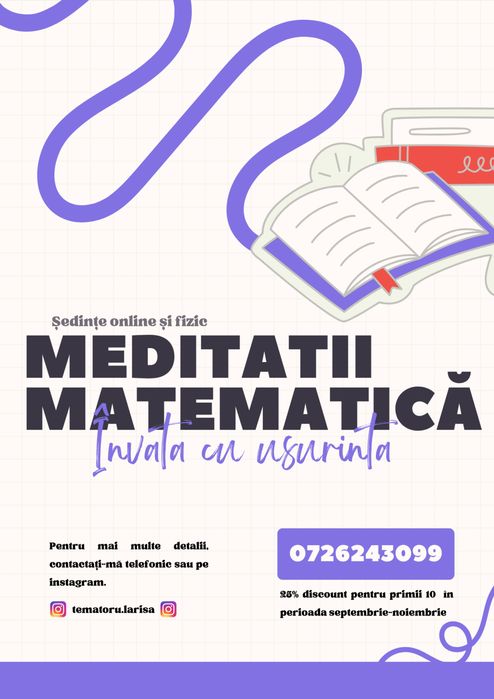 Sedinte de pregatire la matematica