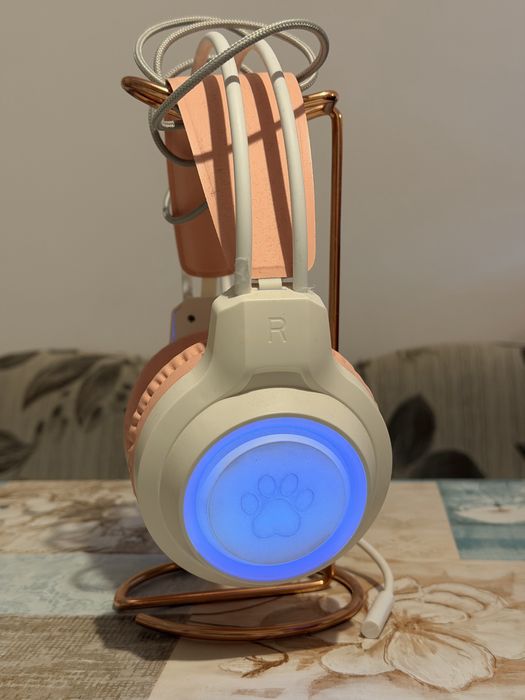 Слушалки с микрофон(светещи)