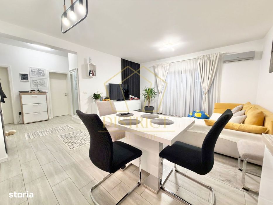Apartament cu 3 camere mobilat si utlat, 70 mp utili, in Giroc la etaj
