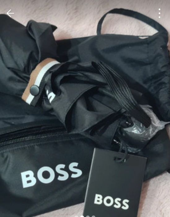 Umbrela inconic mini black Hugo Boss