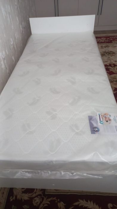 Кровать 90×200 ақ түсі