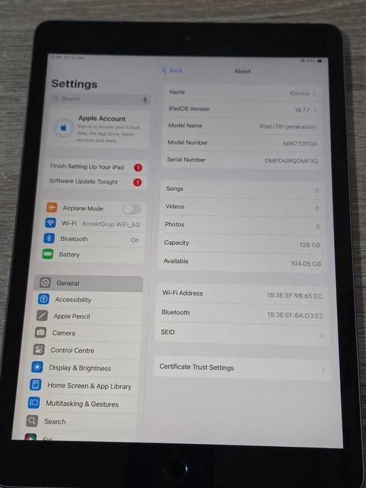 IPad 7th generation 128gb