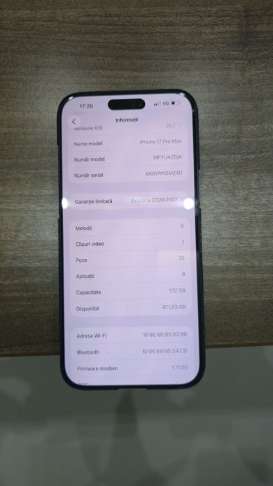 Iphone 17 pro max 512 blue