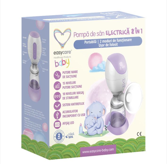 Pompa de san electrica 2in1 EasyCare Baby, Portabila, Noua