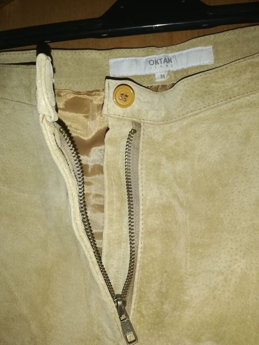Pantaloni piele intoarsa dama M