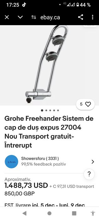 vând baterie duș, chiuveta , Grohe