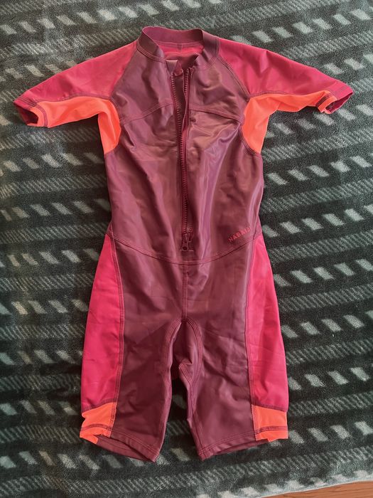 costum de baie neopren nabaiji decathlon 7 - 8 ani 122 - 128 reduce socul termic la intrarea sau iesirea din apa