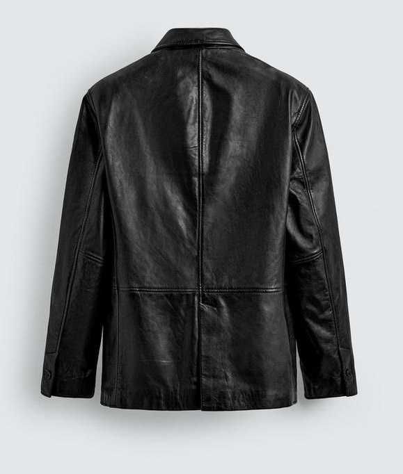 Ново мъжко кожено сако, естествена кожа Zara, размер S