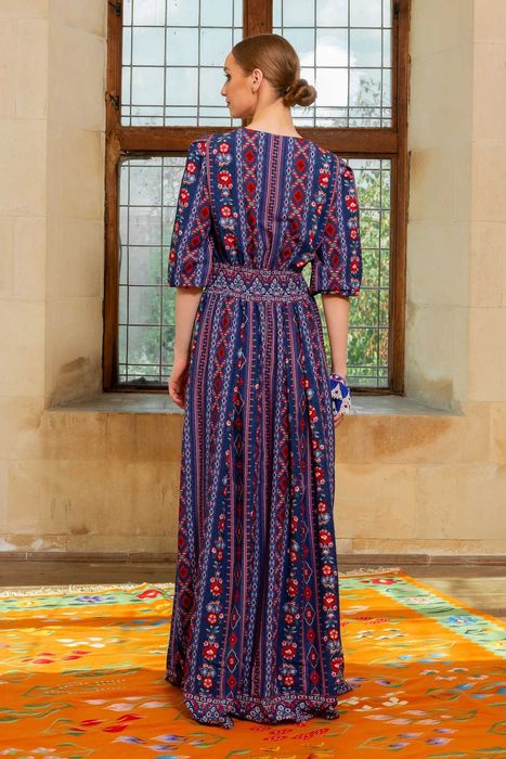Rochie bleumarin lunga boho Iiana