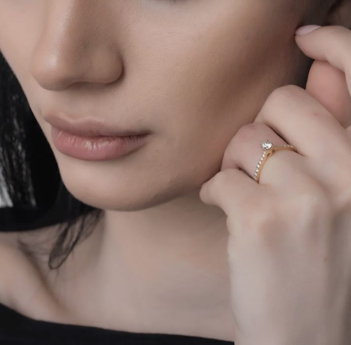 Inel logodna 18 k cu diamante Teilor marimea52