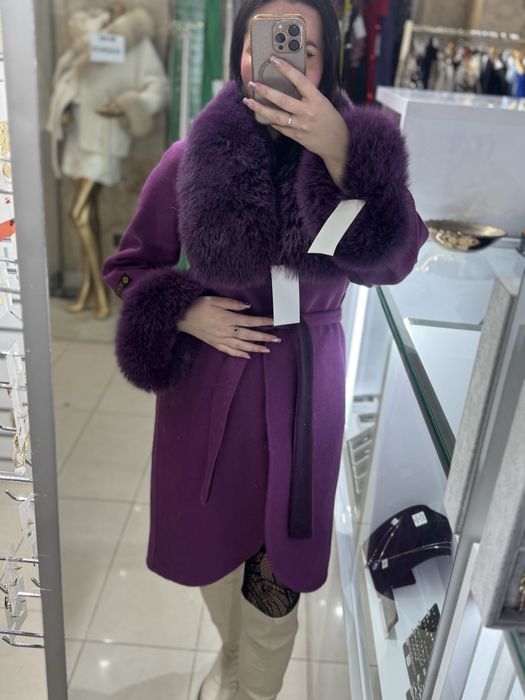 Palton Alpaca cu vulpe