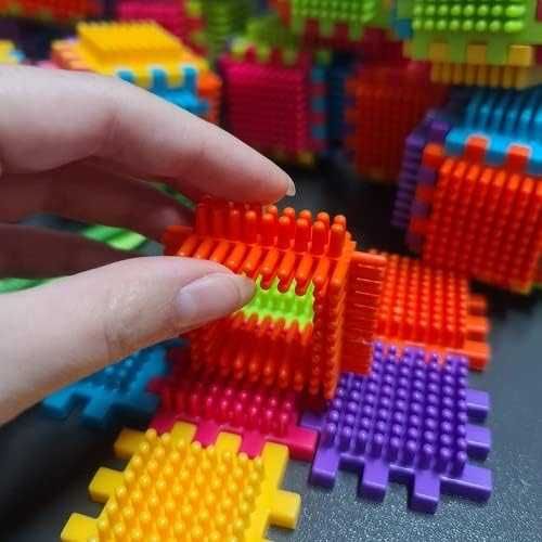Set blocuri constructie educative Arici 192 piese Joc creativ stivuit