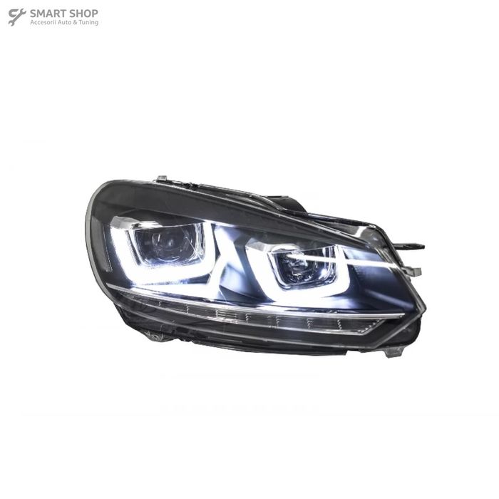 Faruri LED VW Golf 6 VI (2008-2013) Design Golf 7 3D U Design Semnal L