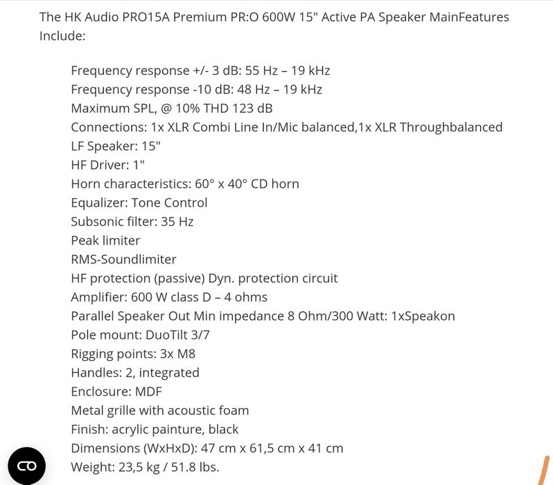 Set HK Premium PRO 15A Sistem Activ