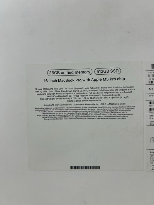 MacBook Pro 16 inch m3Pro