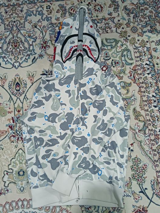 BAPE Space Camo Shark Full Zip Double Hoodie