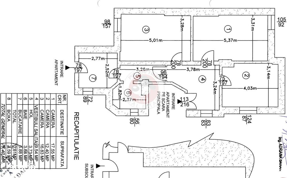 Ambasada Siriei | 3 camere | 75mp | decomandat | B12219