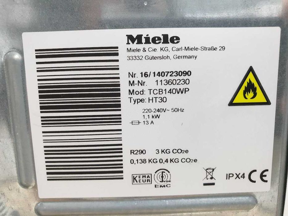 UK Miele T1 Сушилня с Термопомпа Миеле 12м Гаранция
