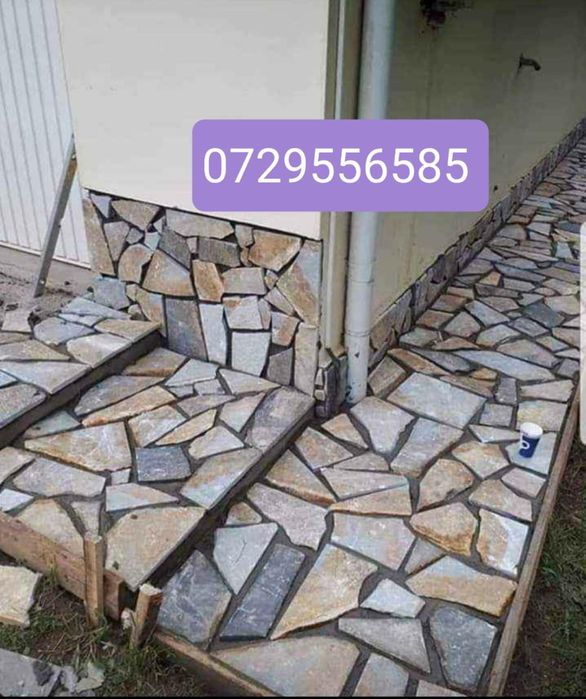 Piatra naturala de munte si montaj