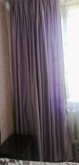 Шторы с тюлями атласные