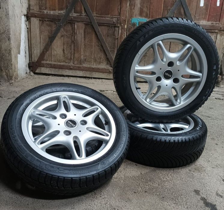 Set 4 roți echipate;jante+cauciucuri,Smart Fortwo, accept schimb