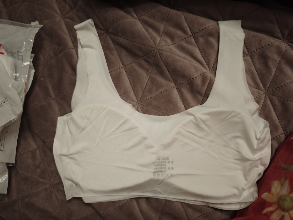 Bustieră / Sutien fără cusături (Seamless), Alb, Mărimea L - NOU